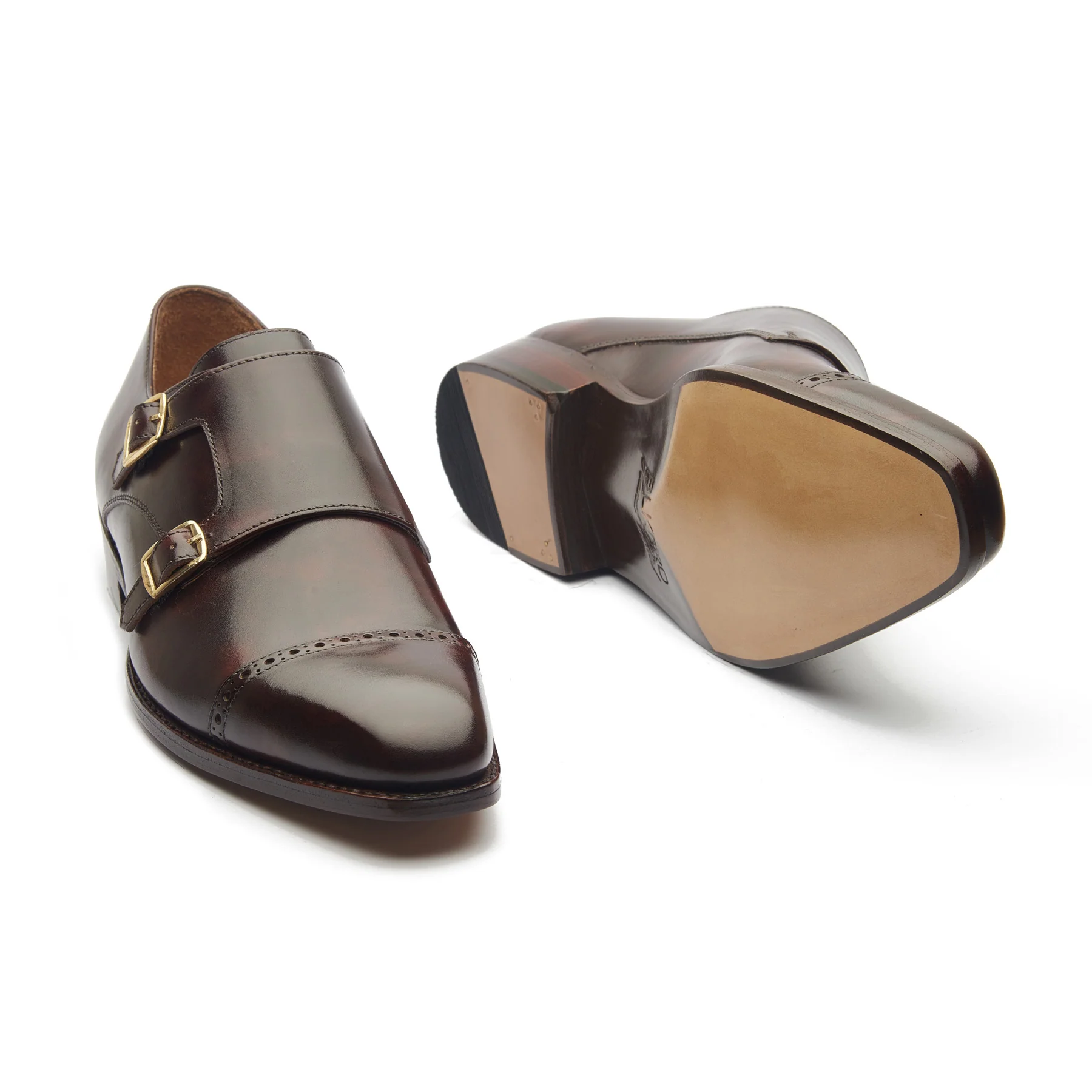 Aspen, Double Monk Strap - Chestnut Museum Calf | Hand Welted Contemporary Classics - Image 5