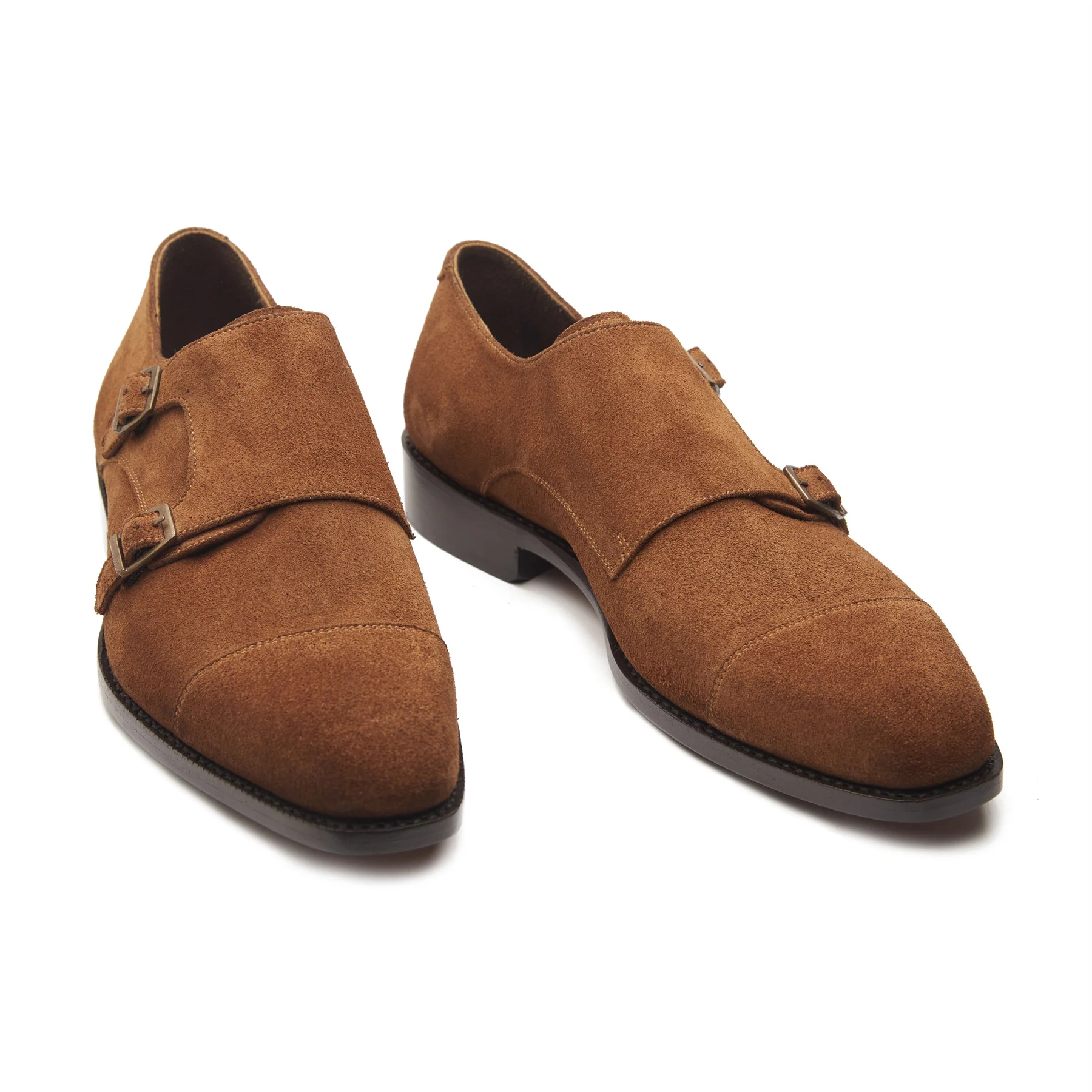 Aspen, Double Monk Strap - Tan Suede | Hand Welted Summer Classics - Image 3