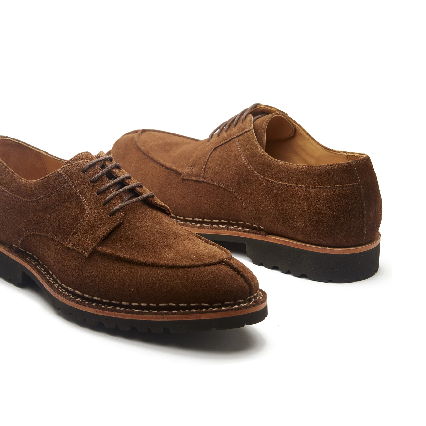 Aurora, Split Toe Derby - Snuff Repello Suede | Norwegian Construction | Hand Welted New Age - Image 3