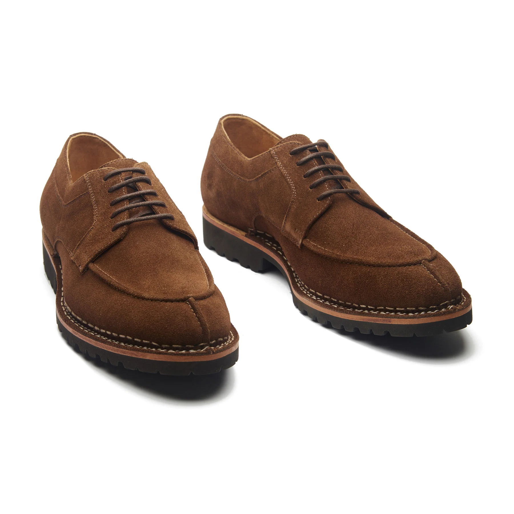 Aurora, Split Toe Derby - Snuff Repello Suede | Norwegian Construction | Hand Welted New Age - Image 4