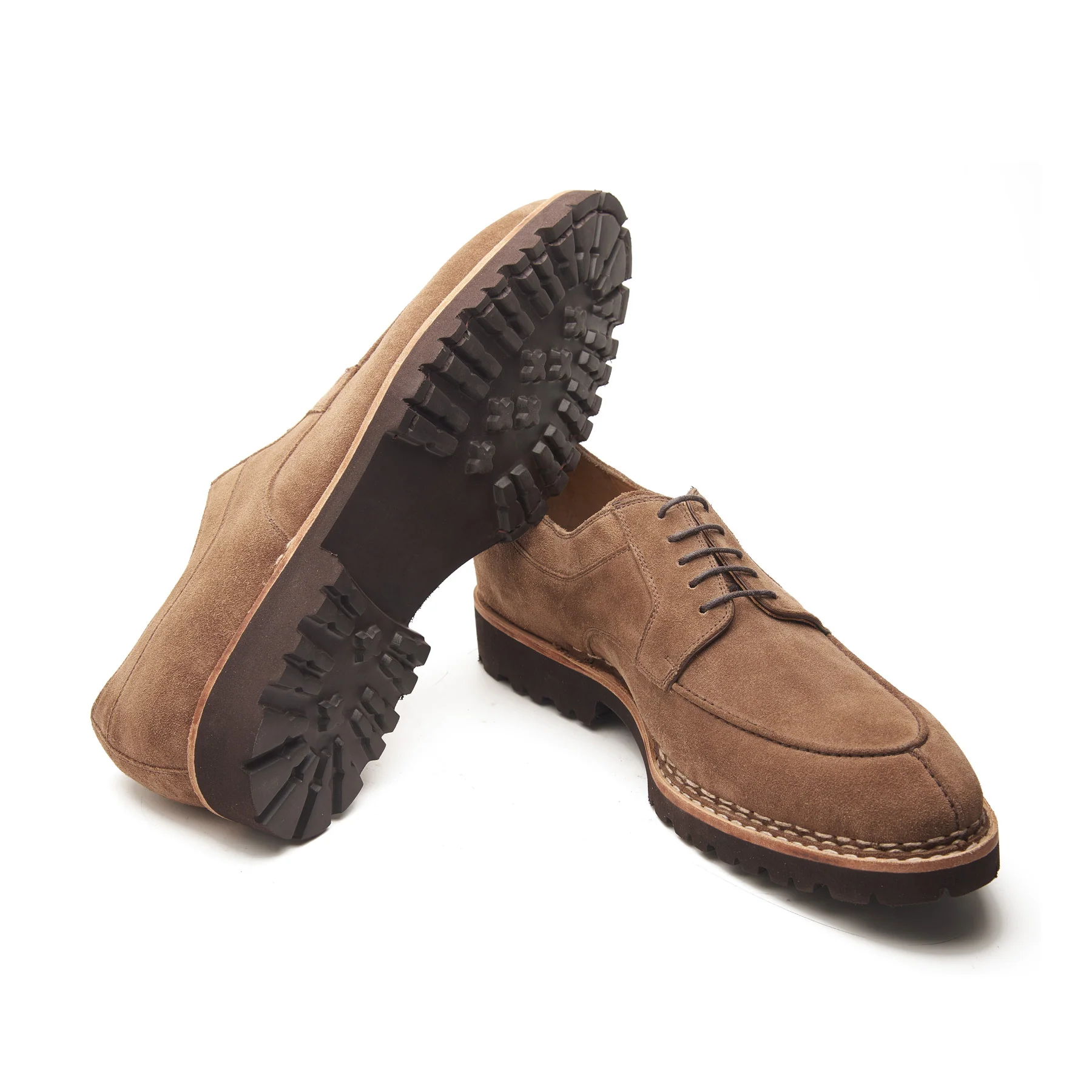 Aurora, Split Toe Derby - Sand Suede | Norwegian Stitch | Hand Welted Smart Casuals - Image 5