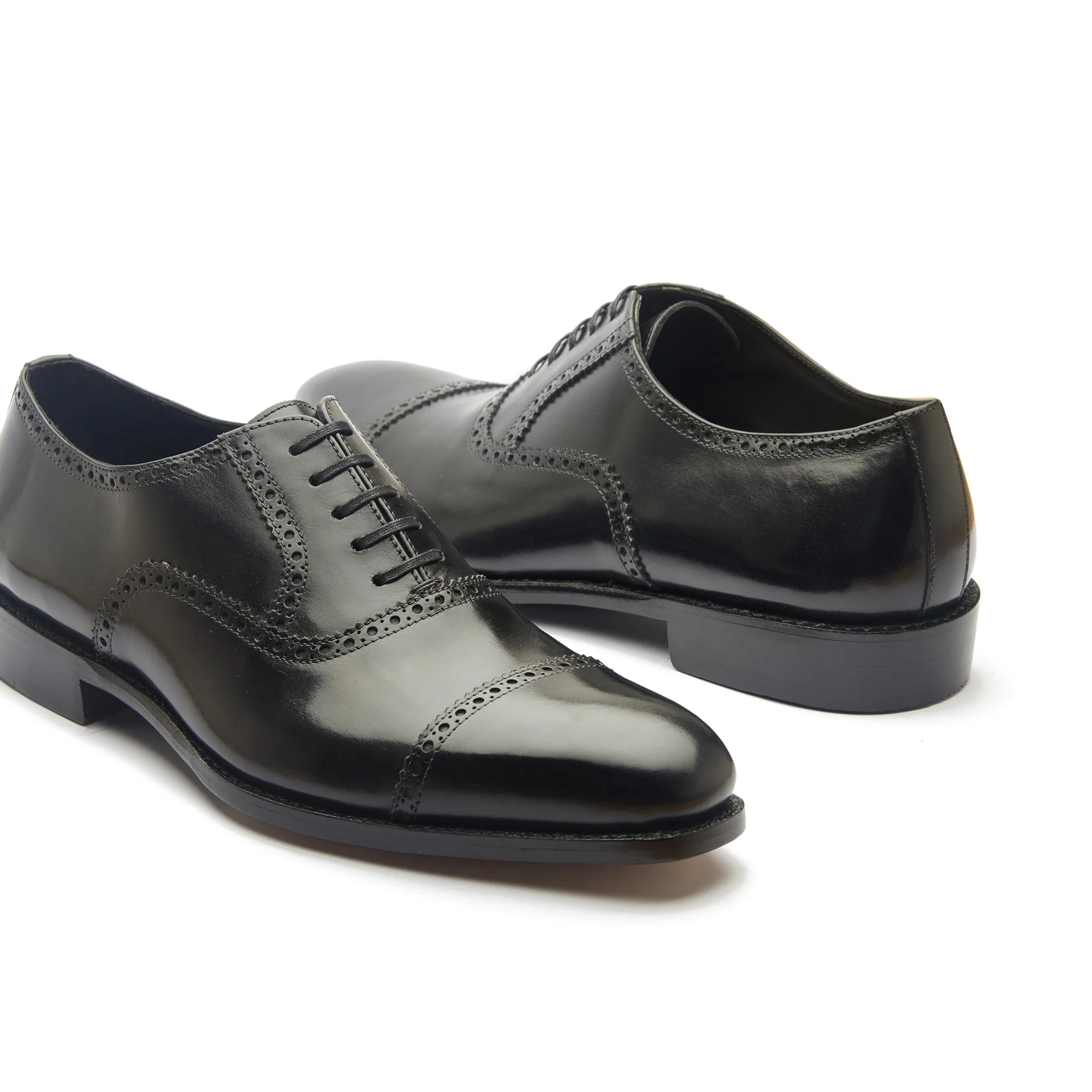 Bemer-X, Quarter Brogue Oxford - Black Box Calf | Hand Welted Classics - Image 3