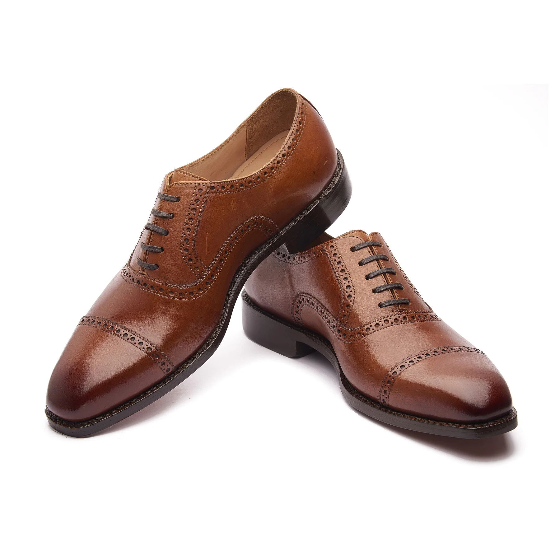Bemer, Quarter Brogue Oxford - Cognac | Hand Welted Classics Collection - Image 4