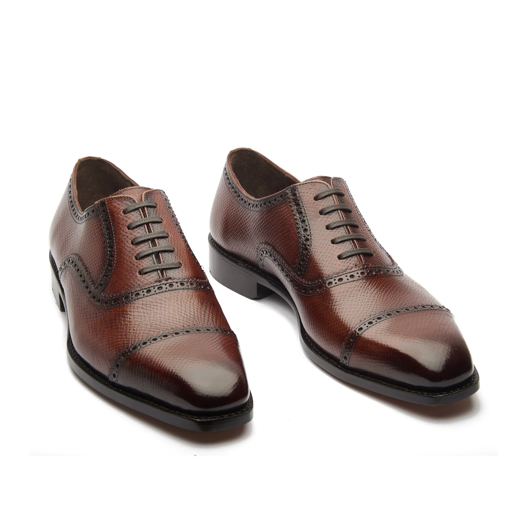 Bemer-X, Quarter Brogue Oxford - Horween Hatch-grain | Hand Welted Contemporary Classics - Image 3