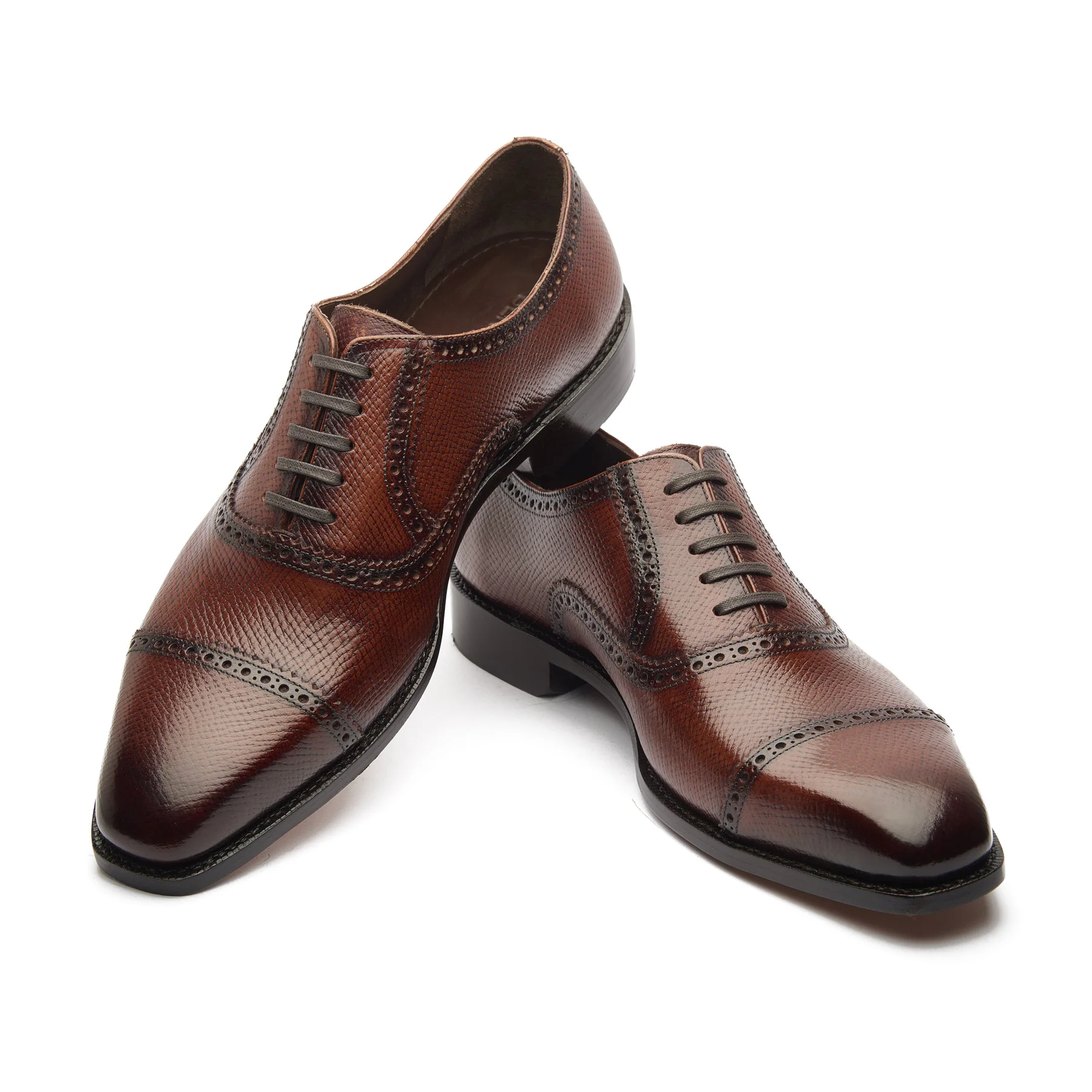 Bemer-X, Quarter Brogue Oxford - Horween Hatch-grain | Hand Welted Contemporary Classics - Image 4