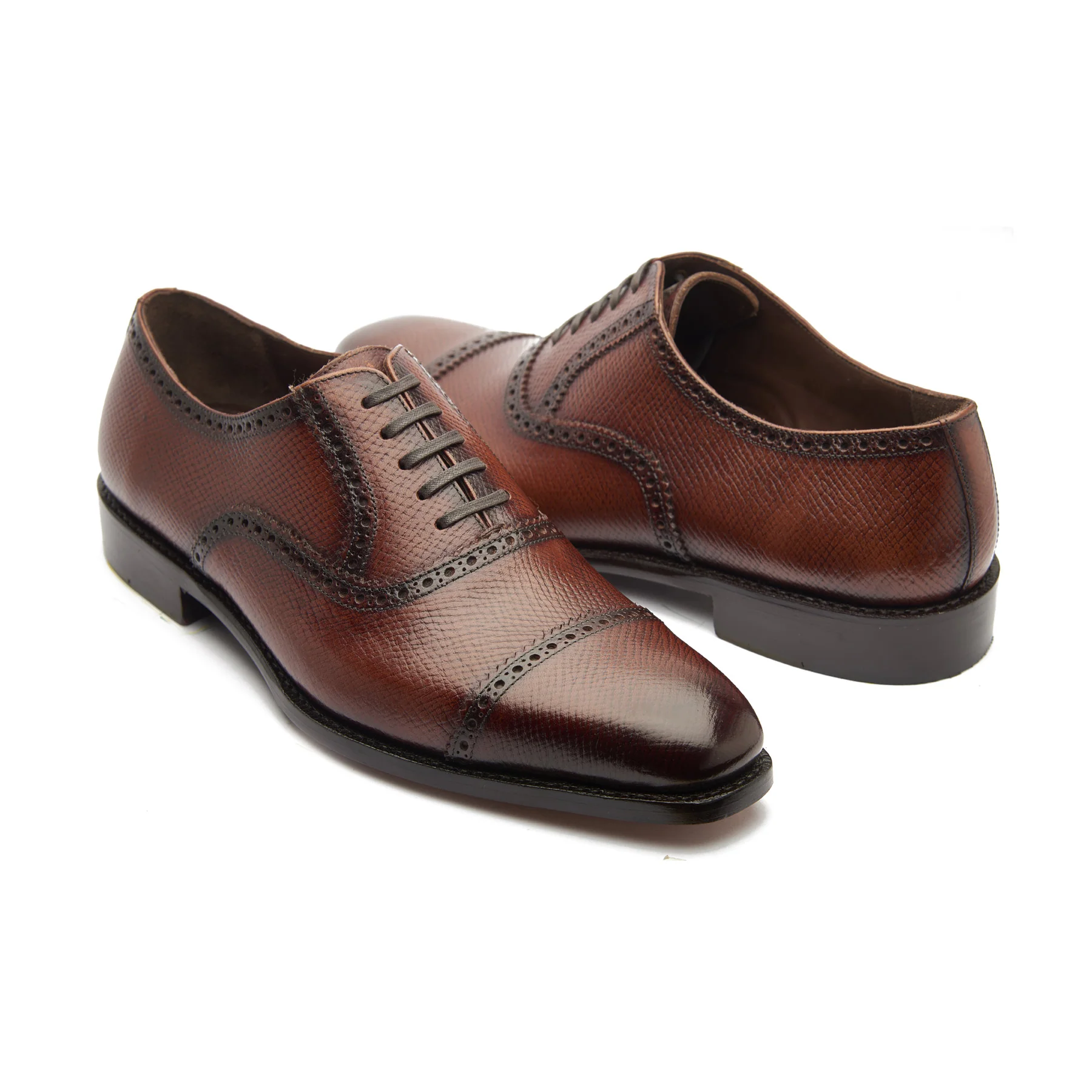 Bemer-X, Quarter Brogue Oxford - Horween Hatch-grain | Hand Welted Contemporary Classics - Image 6