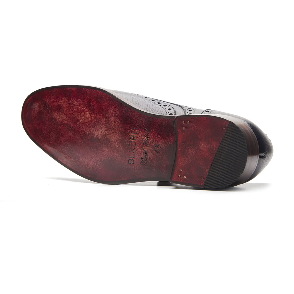 Carl-X, Wingtip Derby - Navy Milled | Hand Welted Contemporary Classics - Image 6