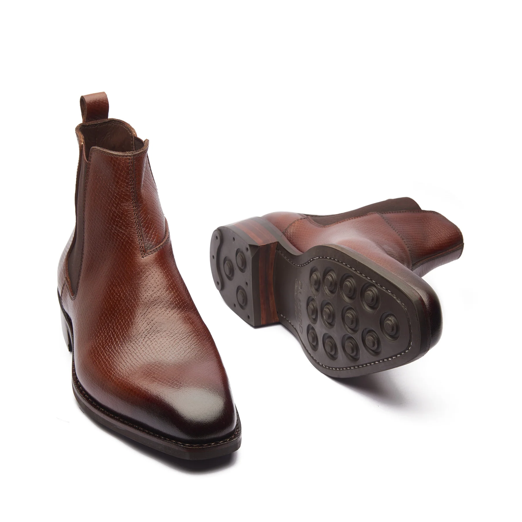 Destrier, Chelsea Boot - Cognac Hatchgrain | Hand Welted Contemporary Classics - Image 5