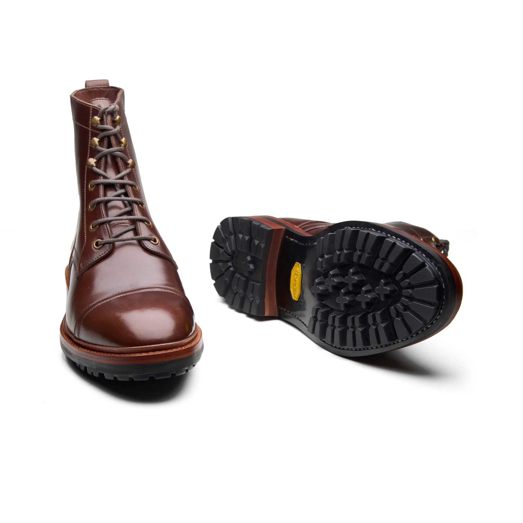 Dixon, Cap-Toe Derby Boot - Brown Chromexcel | Hand Welted Service Boots - Image 4