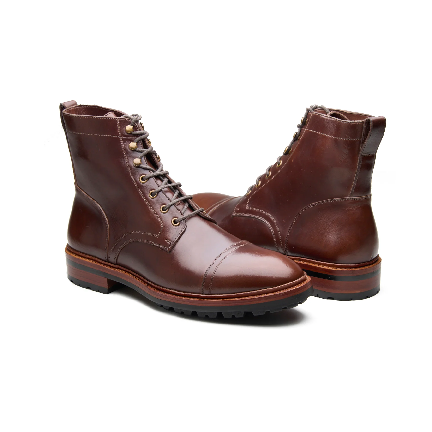 Dixon, Cap-Toe Derby Boot - Brown Chromexcel | Hand Welted Service Boots - Image 5