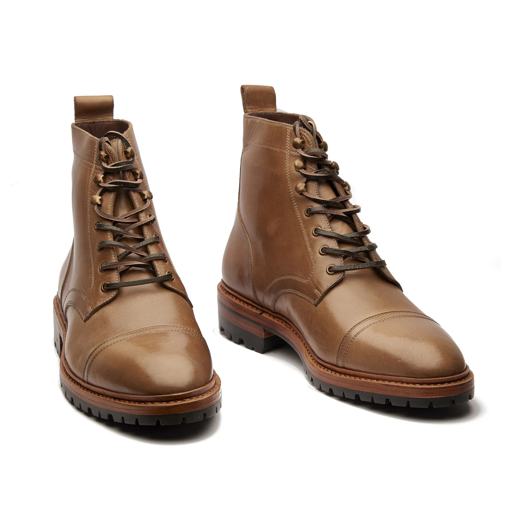Dixon, Cap-Toe Derby Boot - Natural Chromexcel | Hand Welted Service Boots - Image 4