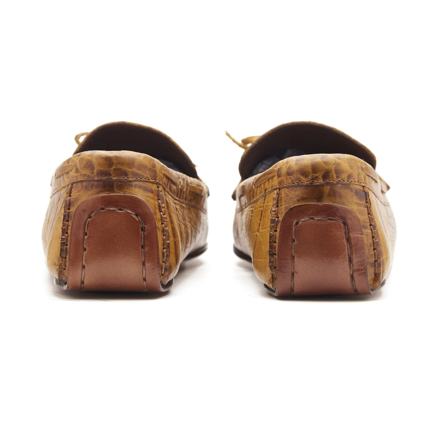 Edsel, Driving Shoes - Faux Crocodile Tan | Blake Stitched | Summer Classics - Image 6