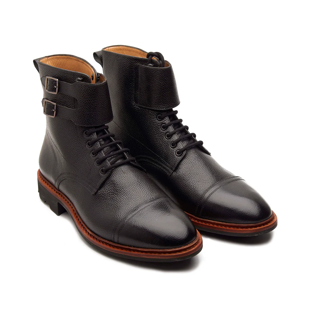 Falcon, Combat Boot - Black Pebble Grain | Hand Welted New Age - Image 5