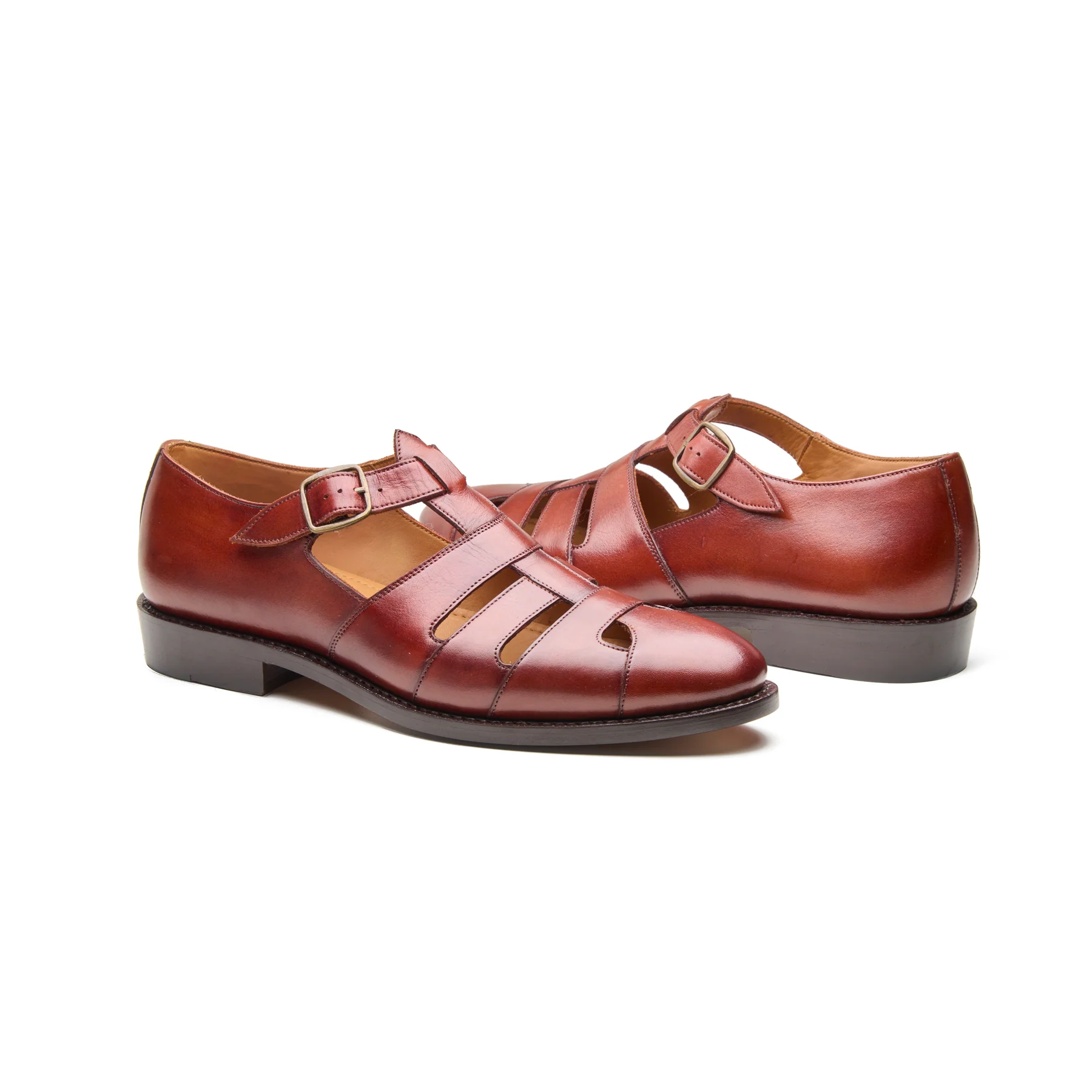 Gurkha, Closed-Toe Sandal - Chestnut | Rajputana Collection - Image 3