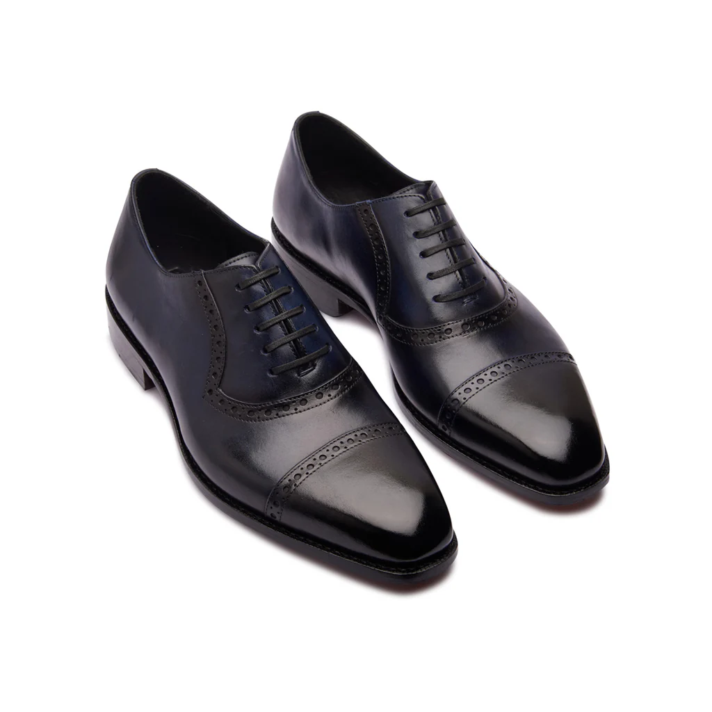 Horacio, Cap-toe Adelaide Oxford - Navy | Hand Welted Contemporary Classics - Image 3