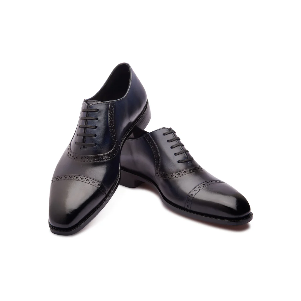 Horacio, Cap-toe Adelaide Oxford - Navy | Hand Welted Contemporary Classics - Image 4