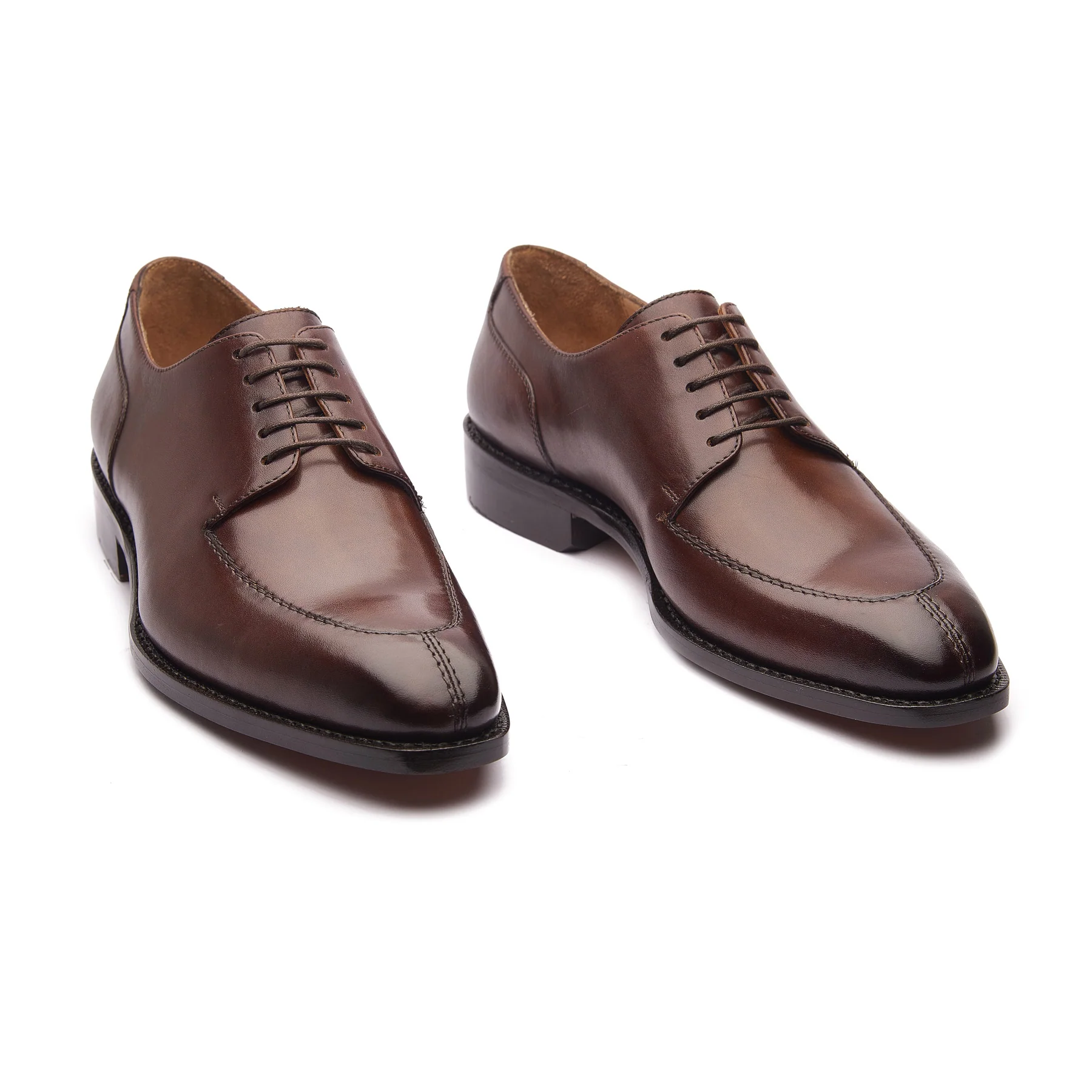 Ingrid, Split Toe Blucher Derby - Dark Cognac | Hand Welted Classics Collection - Image 3