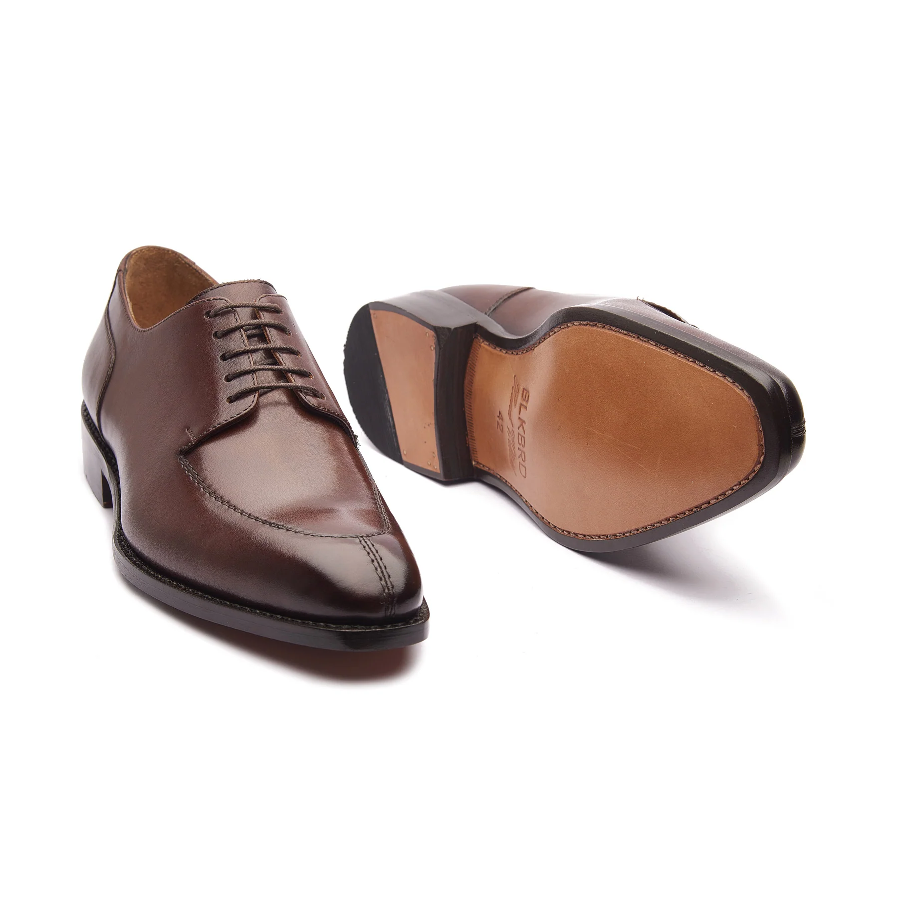 Ingrid, Split Toe Blucher Derby - Dark Cognac | Hand Welted Classics Collection - Image 4