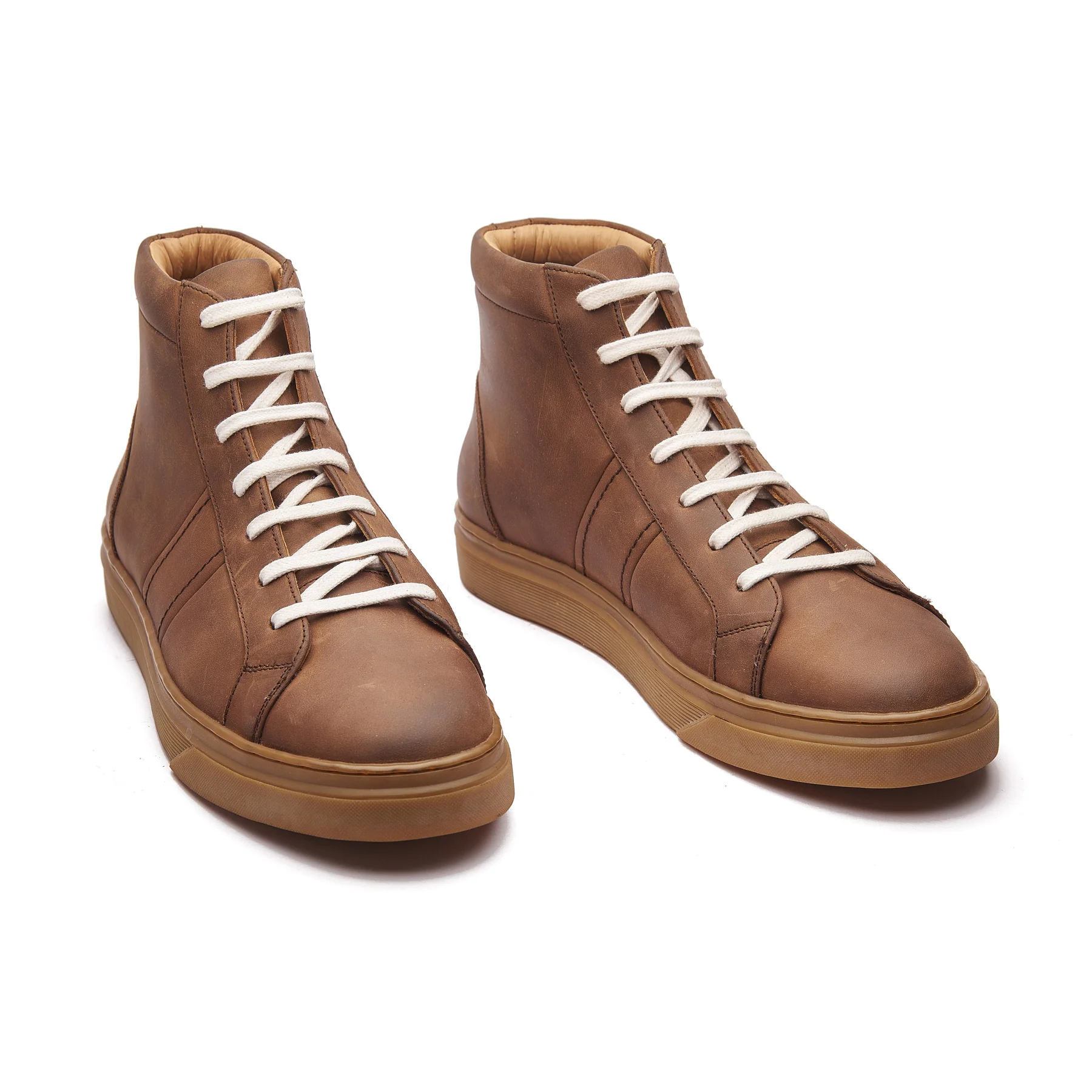 Jaeger, High Top Work Sneaker - Cognac Pullup | Smart Casuals - Image 3