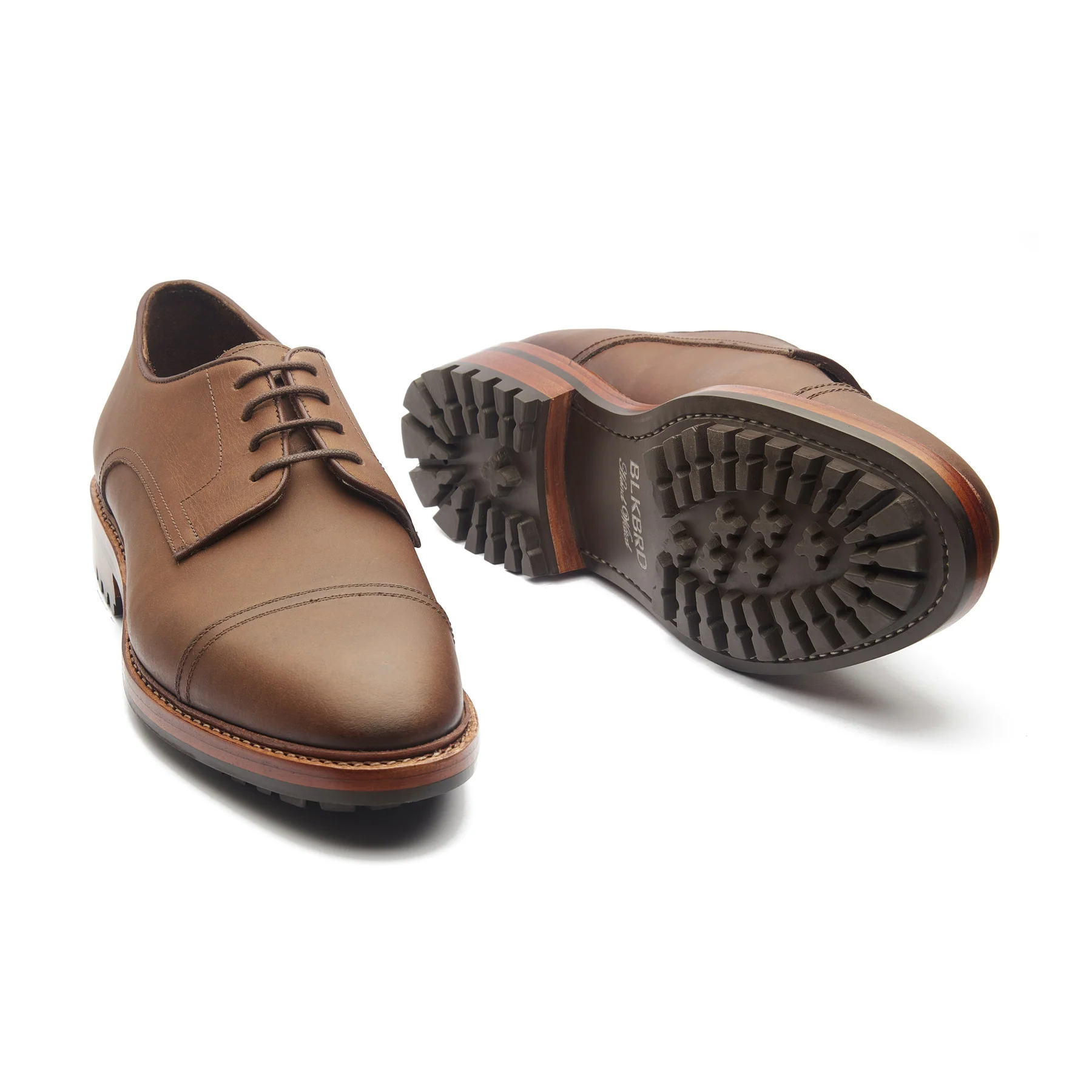 Junior, Cap-Toe Derby Shoe - Brown Waxy Pull-up | Hand Welted New Age - Image 4