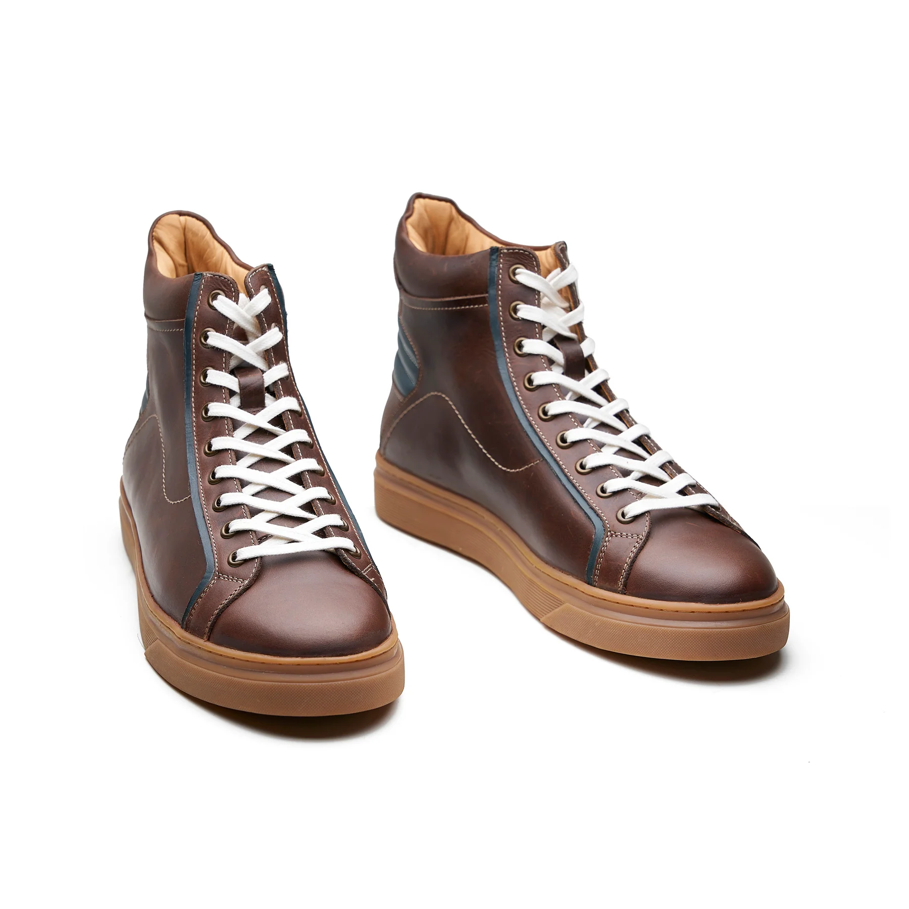 Kaiser, High Top Work Sneaker - Brown Pullup | Smart Casuals - Image 5