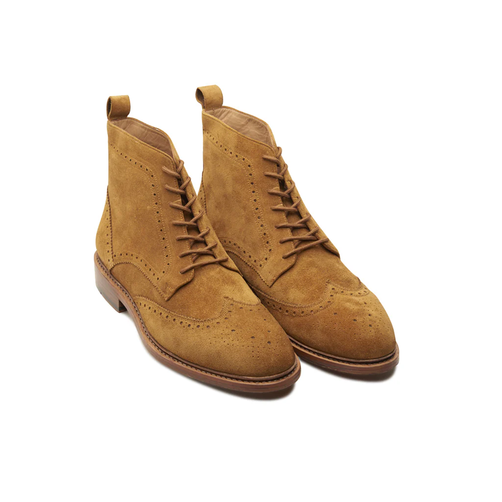 Lewinsky, Wingtip Derby Boot - Tan Suede | Hand-welted Summer Classics - Image 3