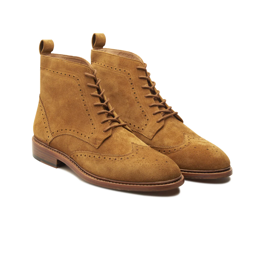 Lewinsky, Wingtip Derby Boot - Tan Suede | Hand-welted Summer Classics - Image 4