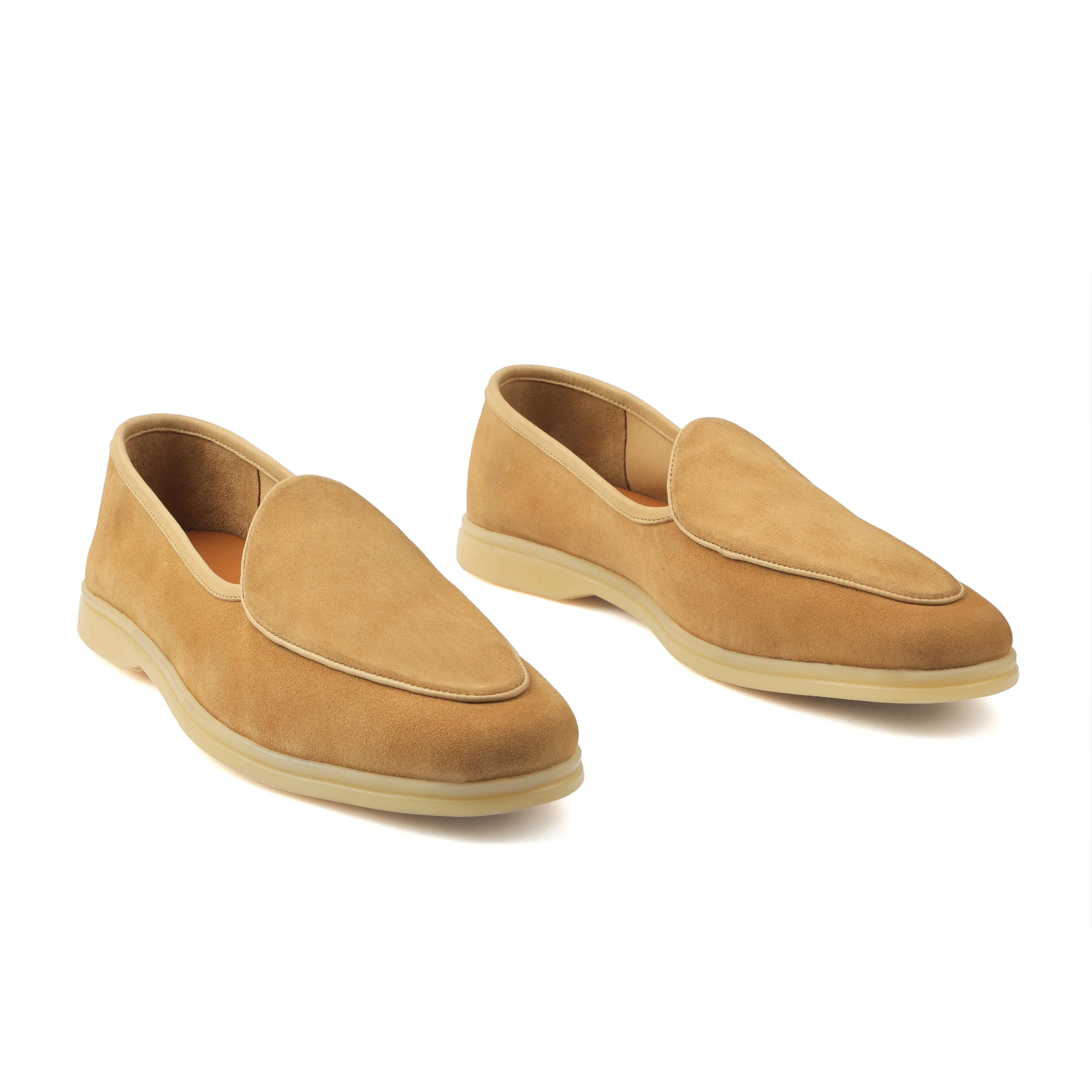 Lorenzo, Belgian Loafer - Castorino Suede Cashew | Unlined Flex Collection - Image 3