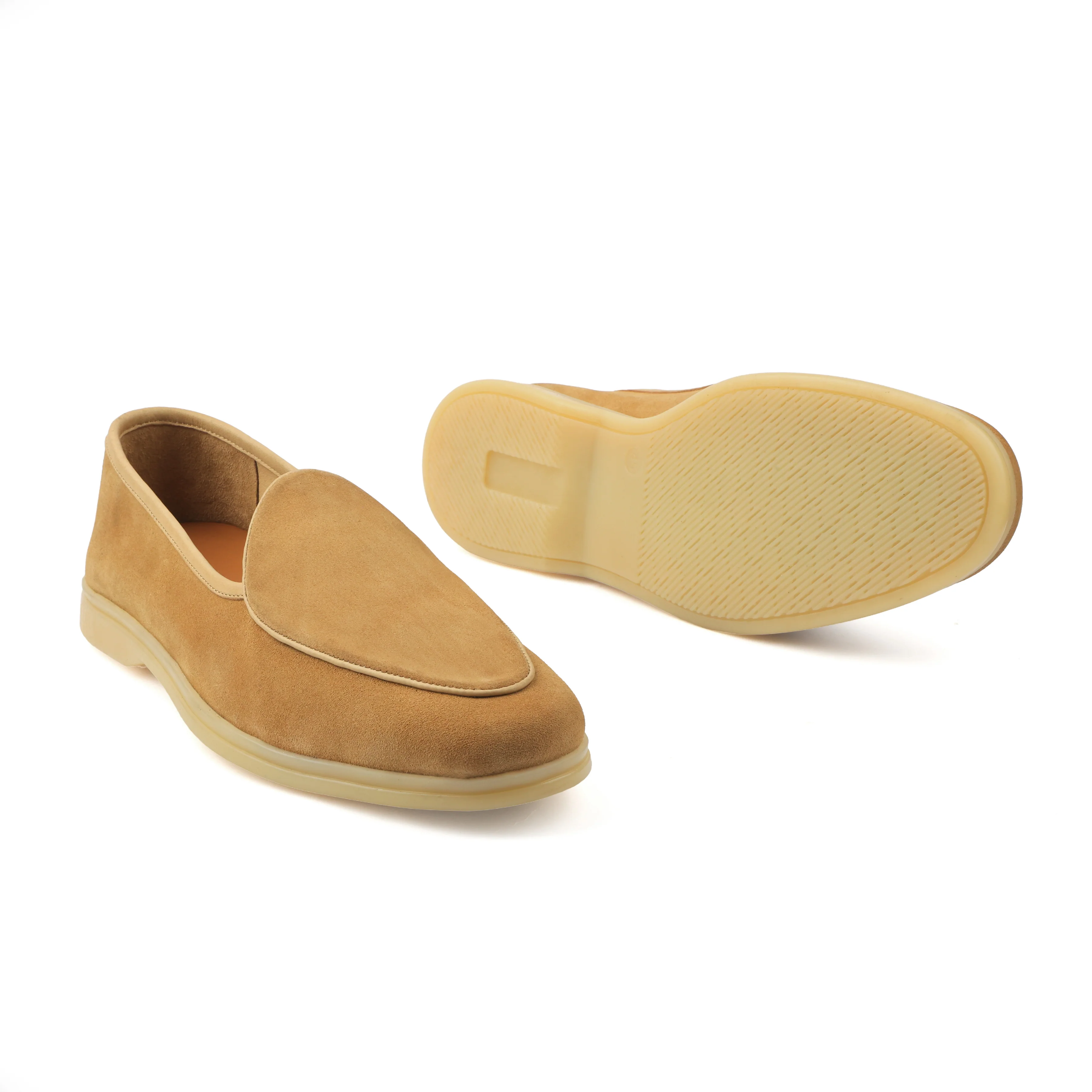 Lorenzo, Belgian Loafer - Castorino Suede Cashew | Unlined Flex Collection - Image 4