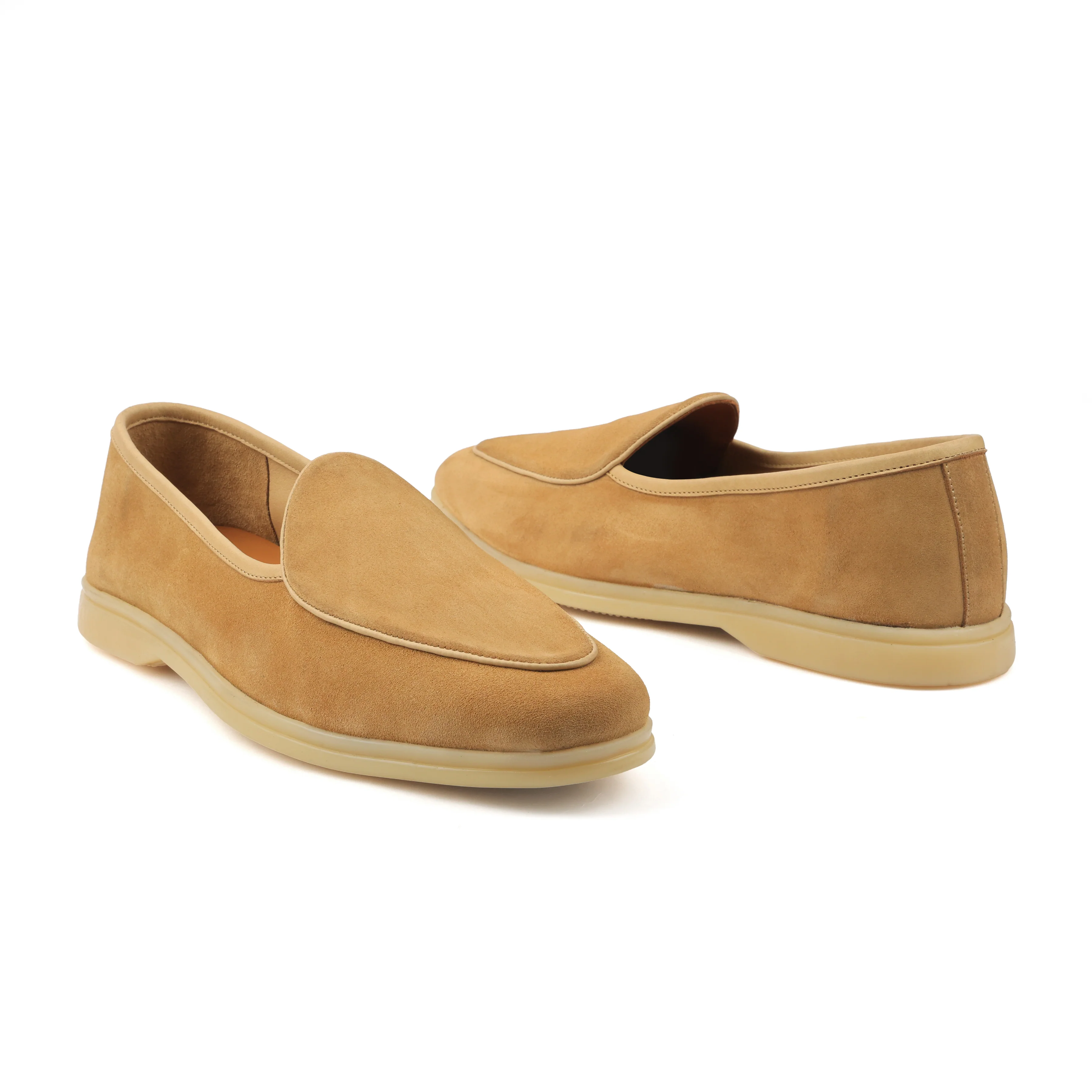 Lorenzo, Belgian Loafer - Castorino Suede Cashew | Unlined Flex Collection - Image 5