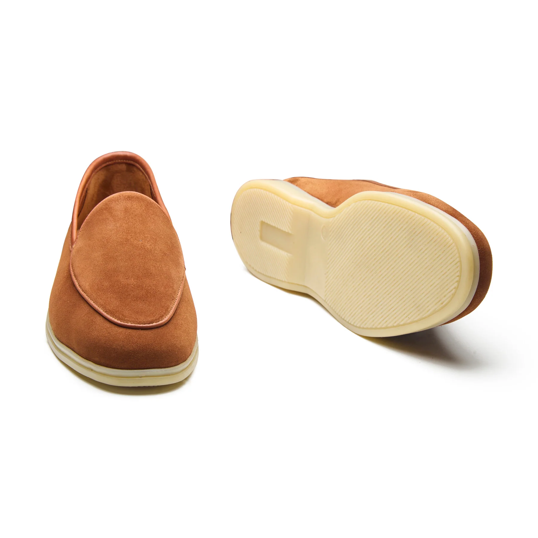 Lorenzo, Belgian Loafer - Castorino Suede Tan| Unlined Flex Collection - Image 3