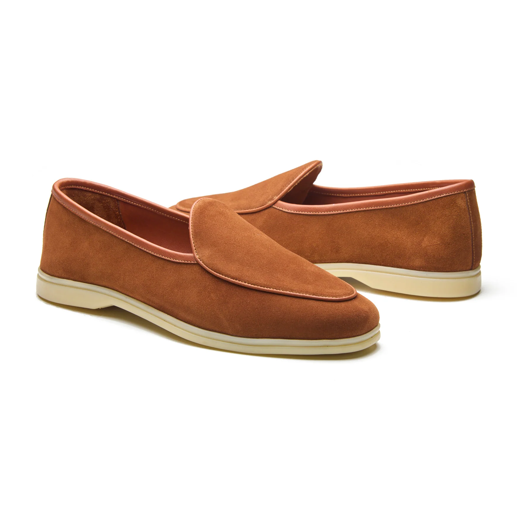 Lorenzo, Belgian Loafer - Castorino Suede Tan| Unlined Flex Collection - Image 5