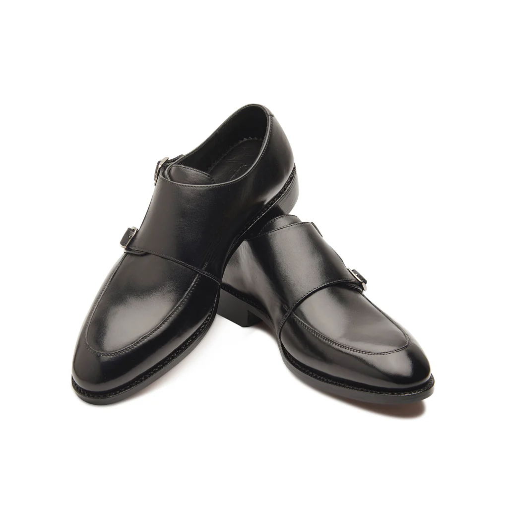 Luigi, Double Monk Strap - Black | Hand Welted | Classics Collection - Image 4