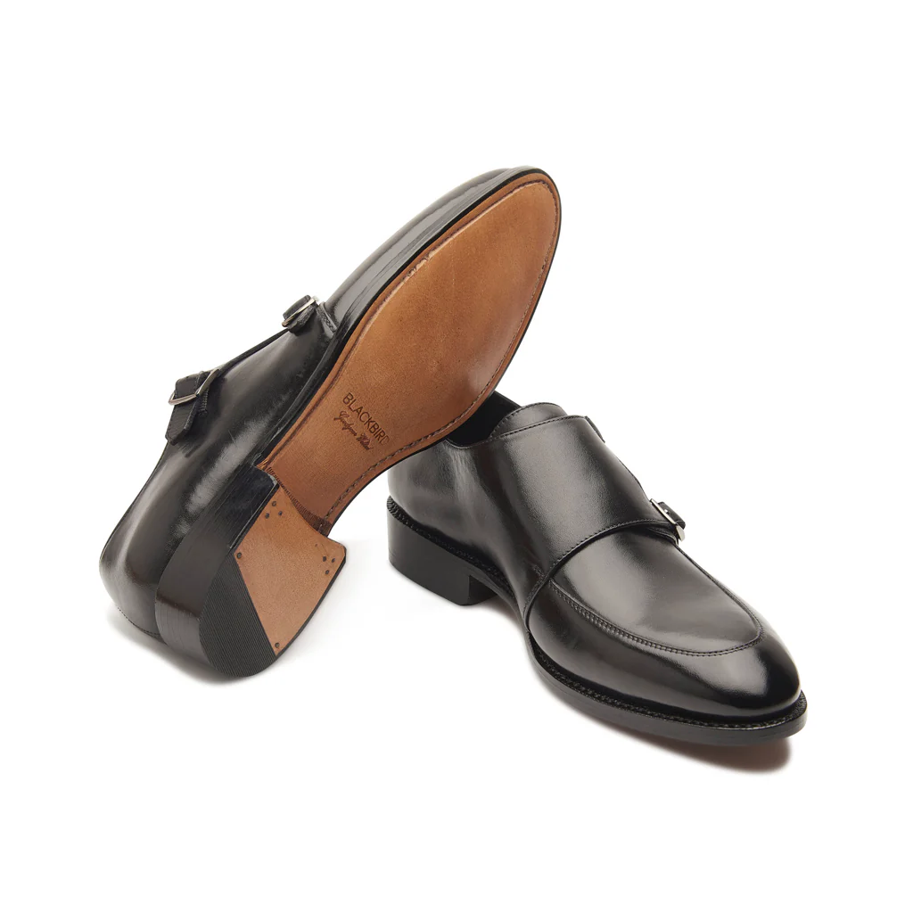 Luigi, Double Monk Strap - Black | Hand Welted | Classics Collection - Image 5