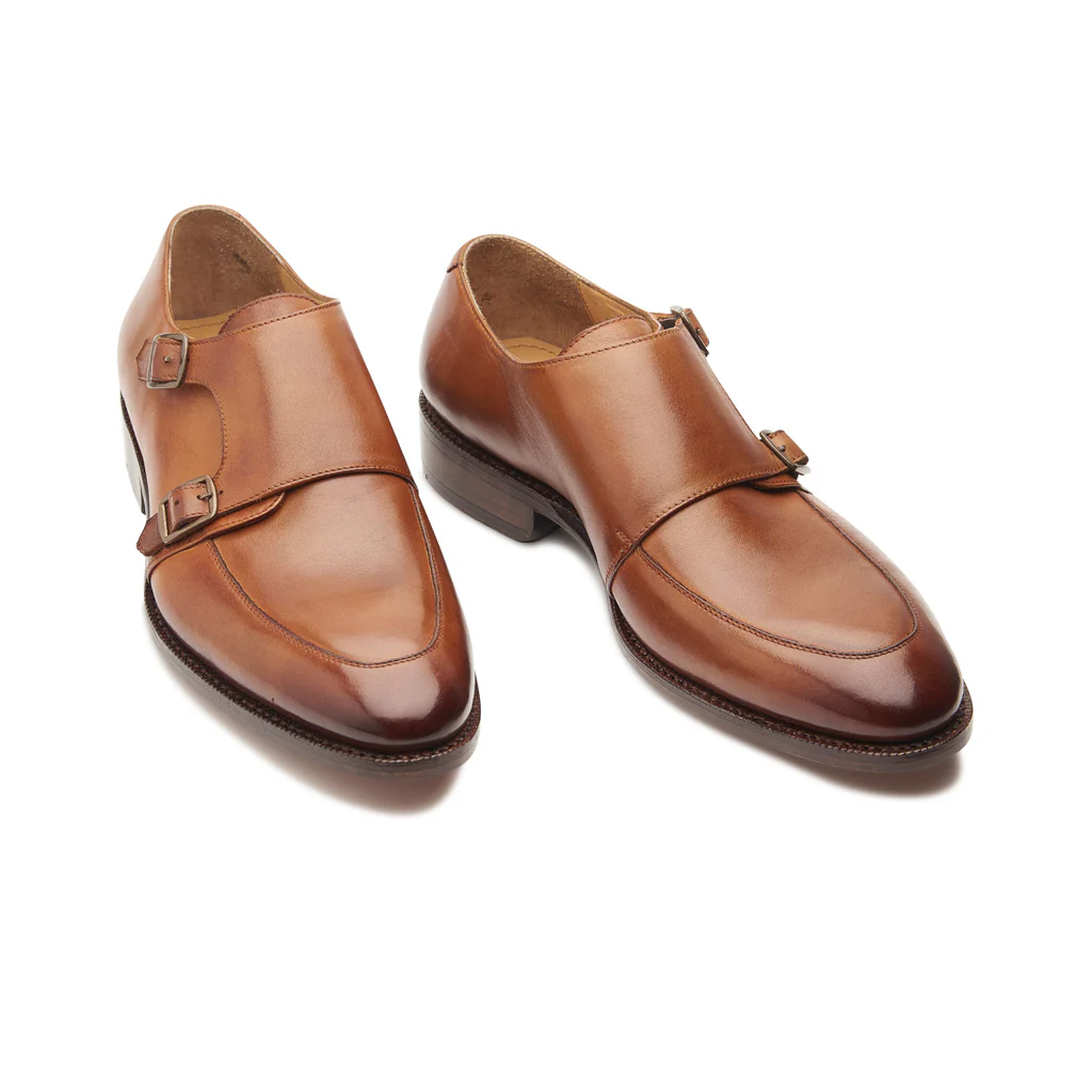 Luigi, Double Monk Strap - Cognac | Hand Welted | Classics Collection - Image 3