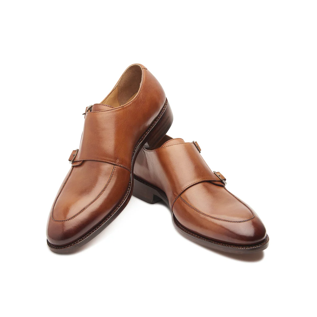 Luigi, Double Monk Strap - Cognac | Hand Welted | Classics Collection - Image 4