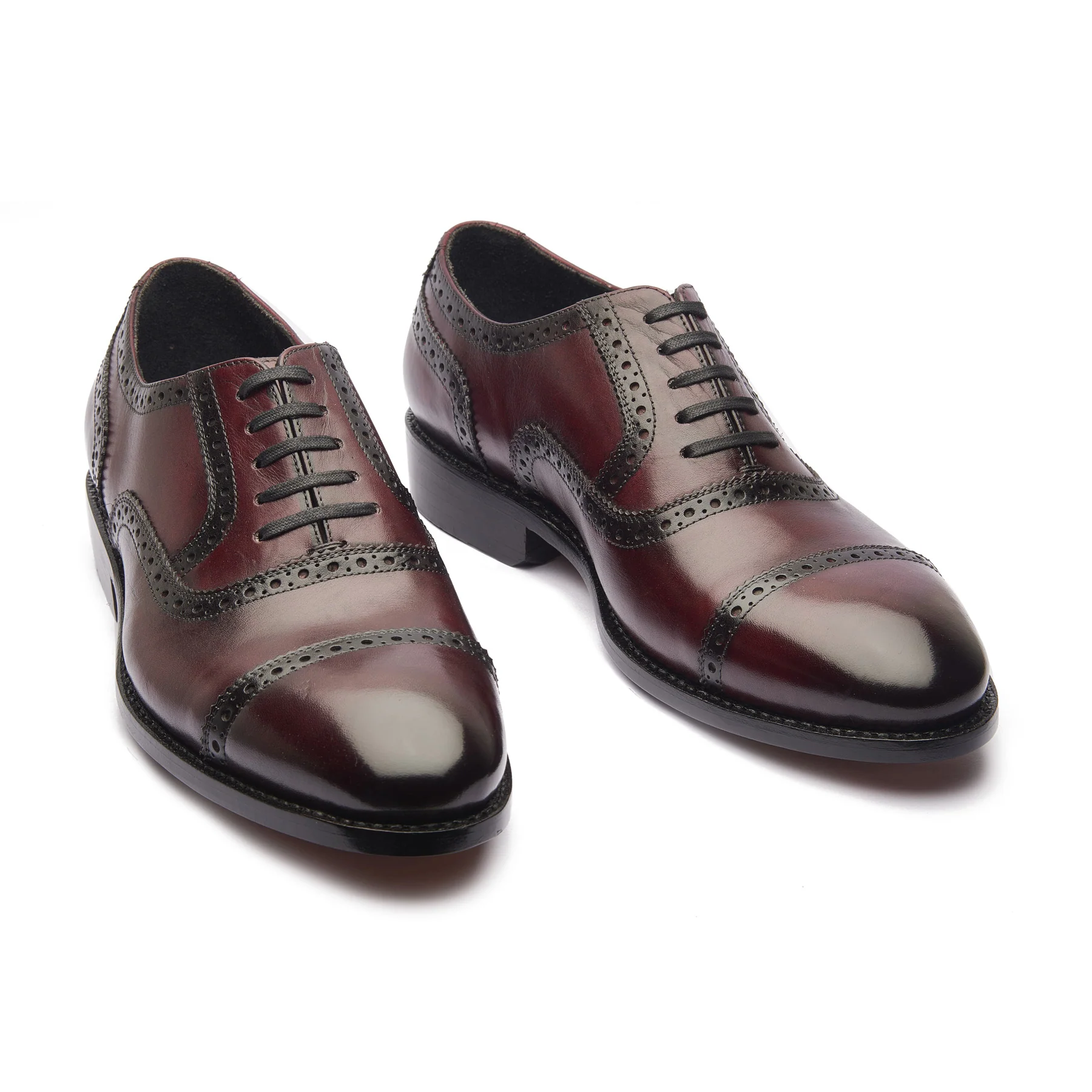Marcus, Quarter Brogue - Bordeaux | Hand Welted | Patina Collection - Image 3
