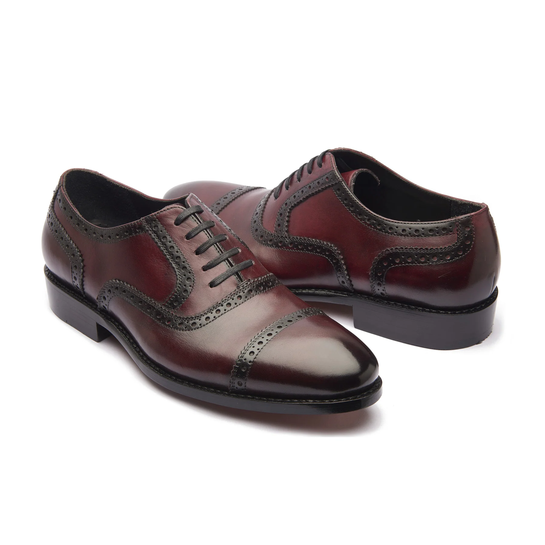 Marcus, Quarter Brogue - Bordeaux | Hand Welted | Patina Collection - Image 6