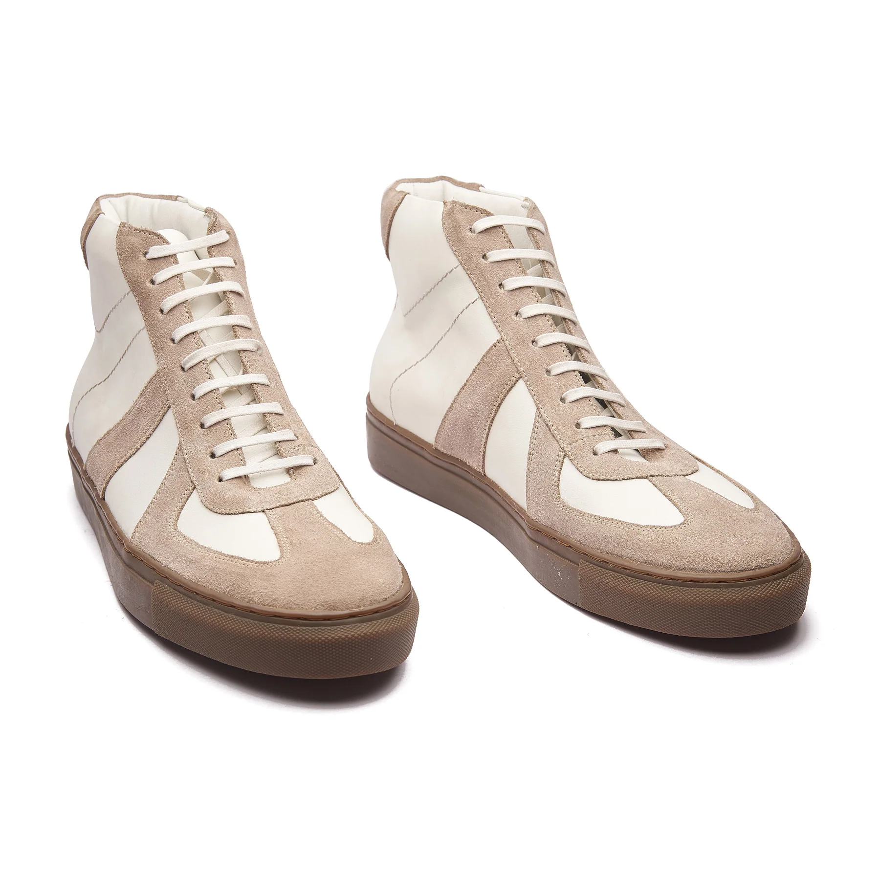 Martin, German Army Trainer - White & Beige Suede | Smart Casuals - Image 5