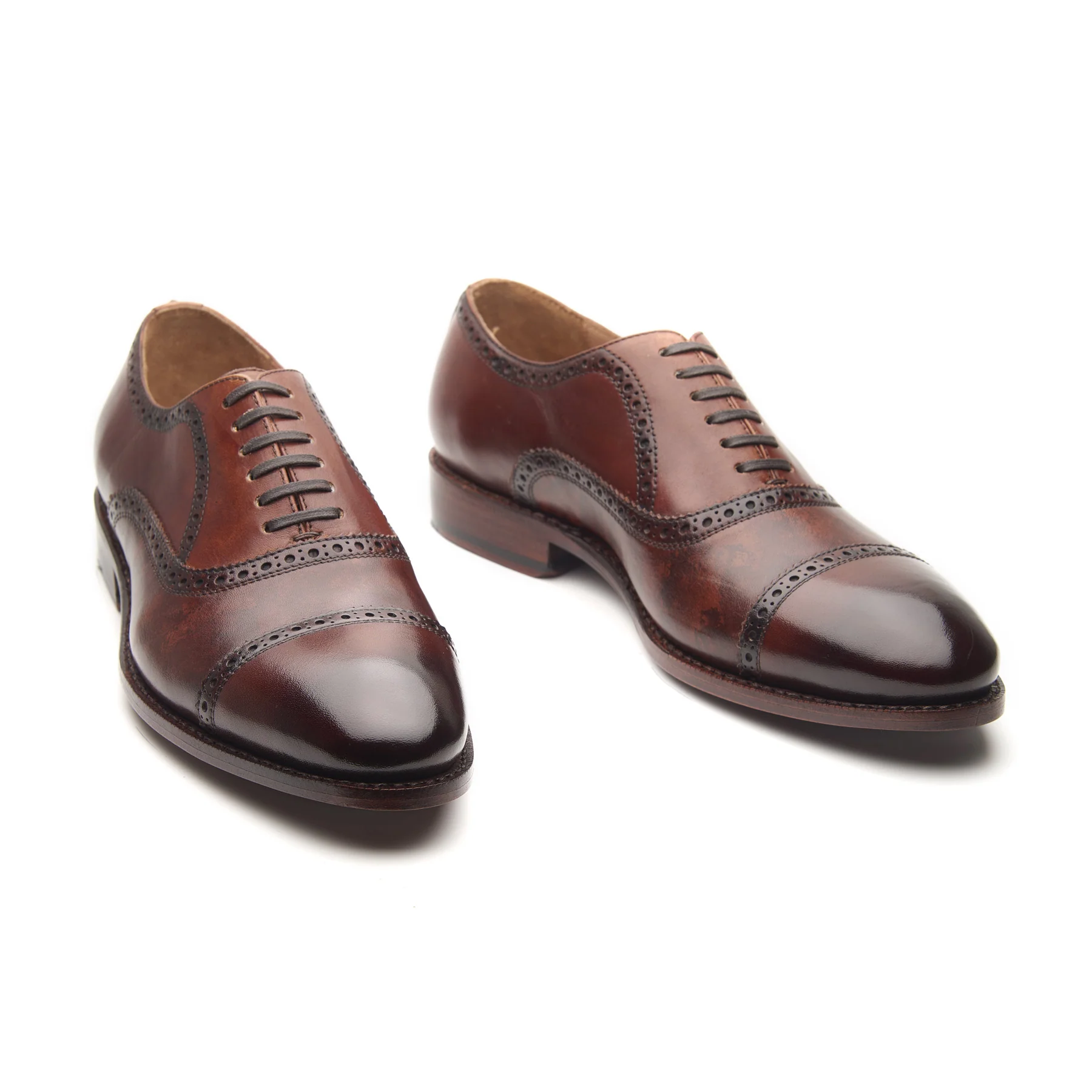 Nouveau, Quarter Brogue - Smoky Whiskey | Hand Welted | Patina Collection - Image 3