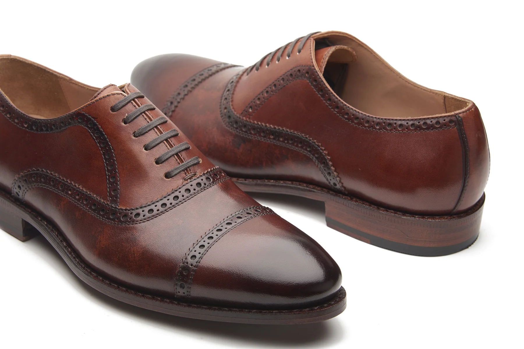 Nouveau, Quarter Brogue - Smoky Whiskey | Hand Welted | Patina Collection - Image 5