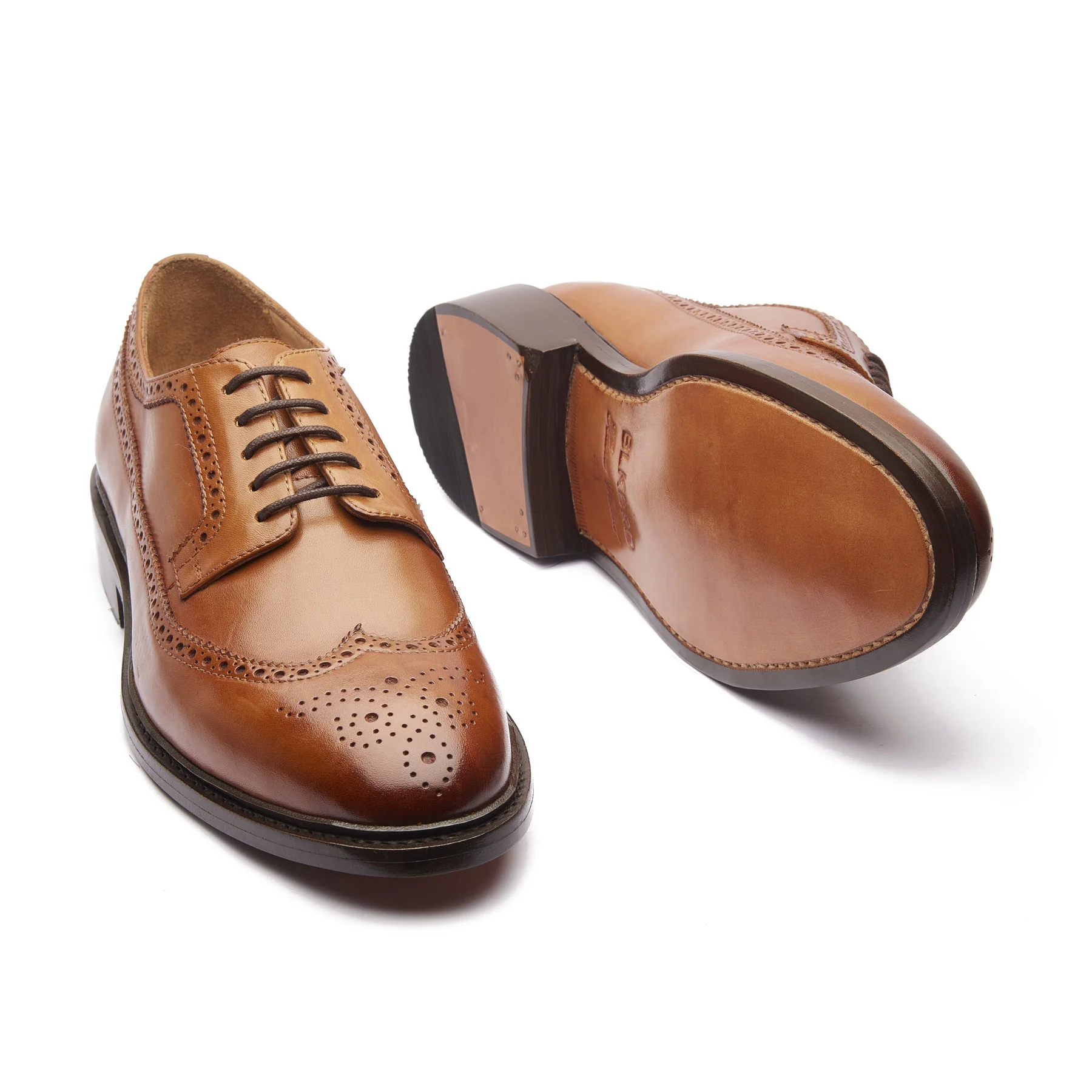 Raife, Longwing Blucher - Cognac | Hand Welted | Classics Collection - Image 4