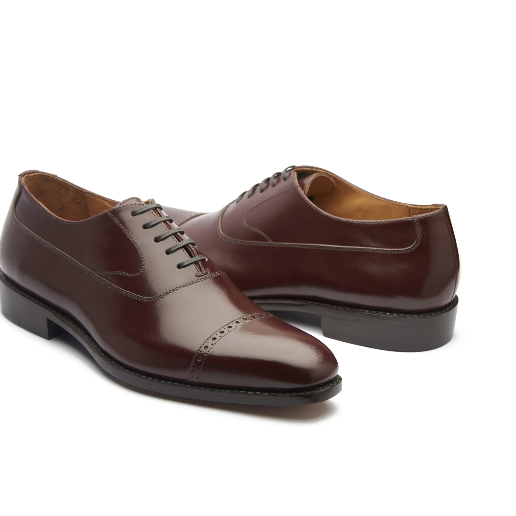 Richie, Quarter Brogue Balmoral - Rosewood Calf | Classics - Image 3