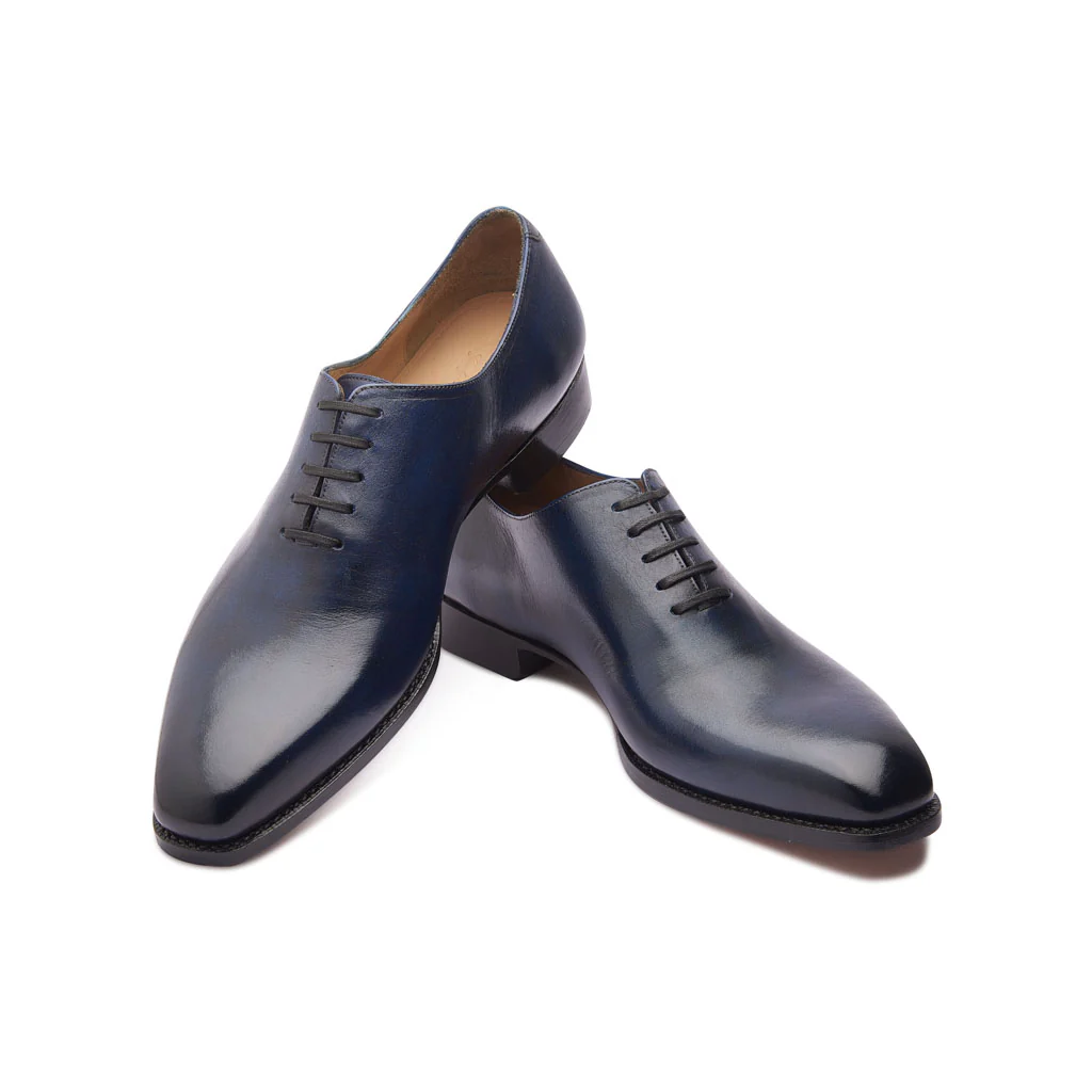 Romanoff, Whole-cut Oxford - Afterdark Blue | Hand Welted | Patina Collection - Image 4