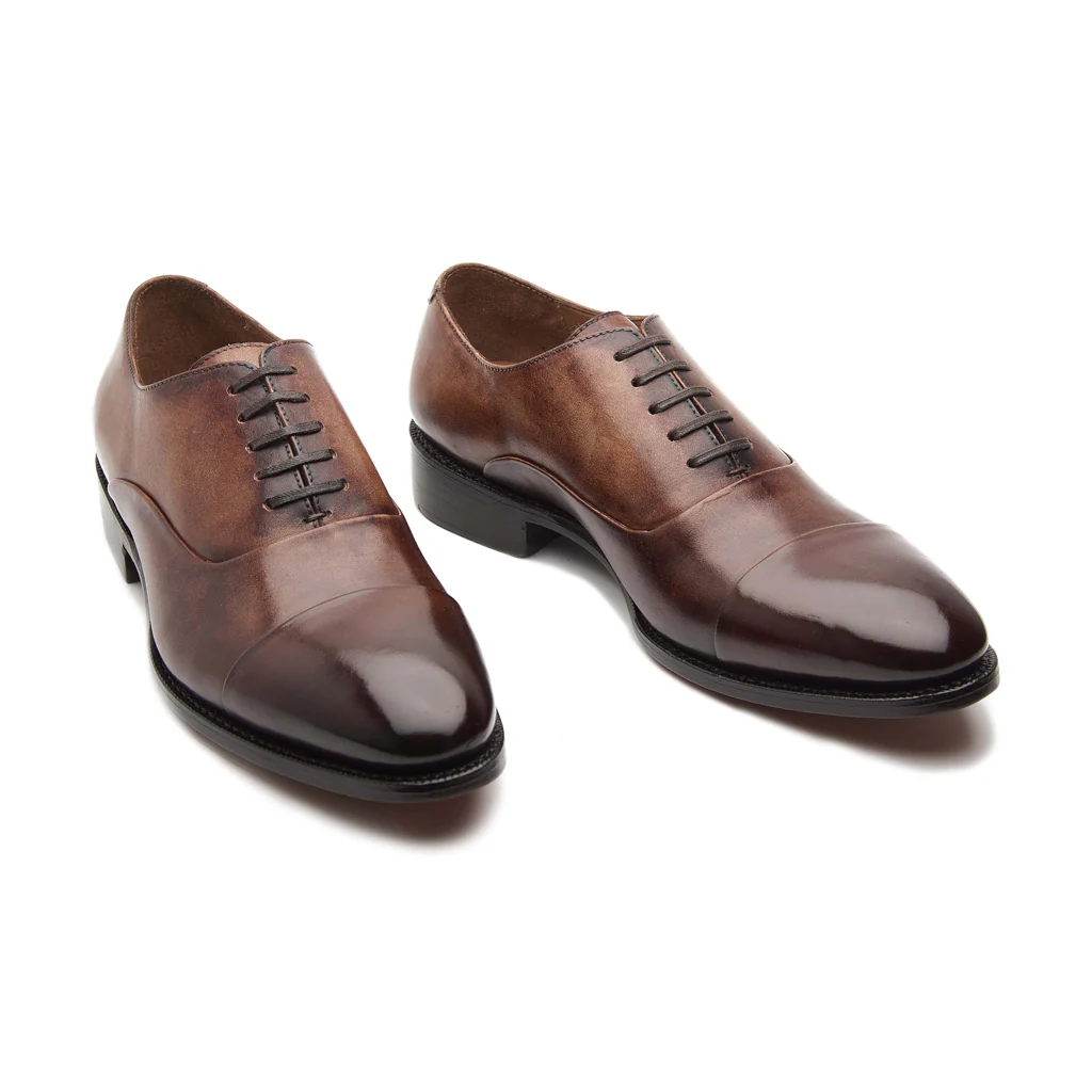 Romero, Cap-toe Oxford - Cocoa Beige | Hand Welted | Patina Collection - Image 3
