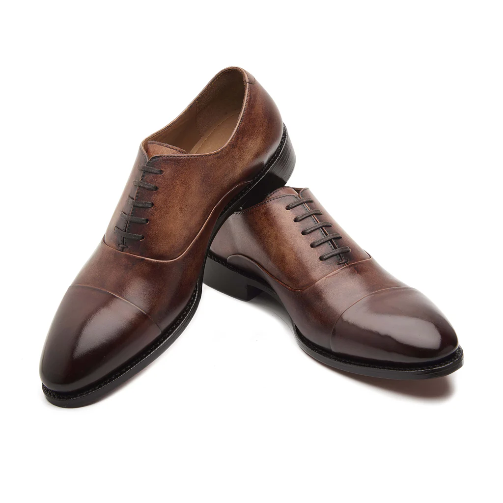 Romero, Cap-toe Oxford - Cocoa Beige | Hand Welted | Patina Collection - Image 4