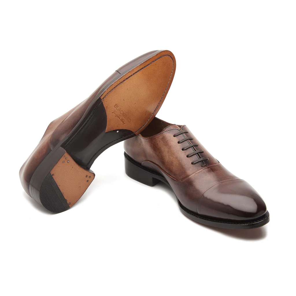 Romero, Cap-toe Oxford - Cocoa Beige | Hand Welted | Patina Collection - Image 5