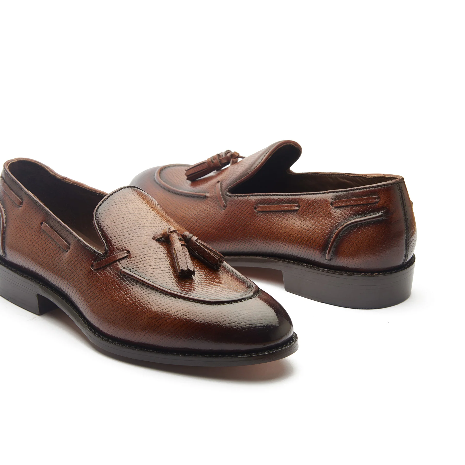 Royce, Tassel Loafer - Cognac Hatchgrain | Contemporary Classics - Image 3