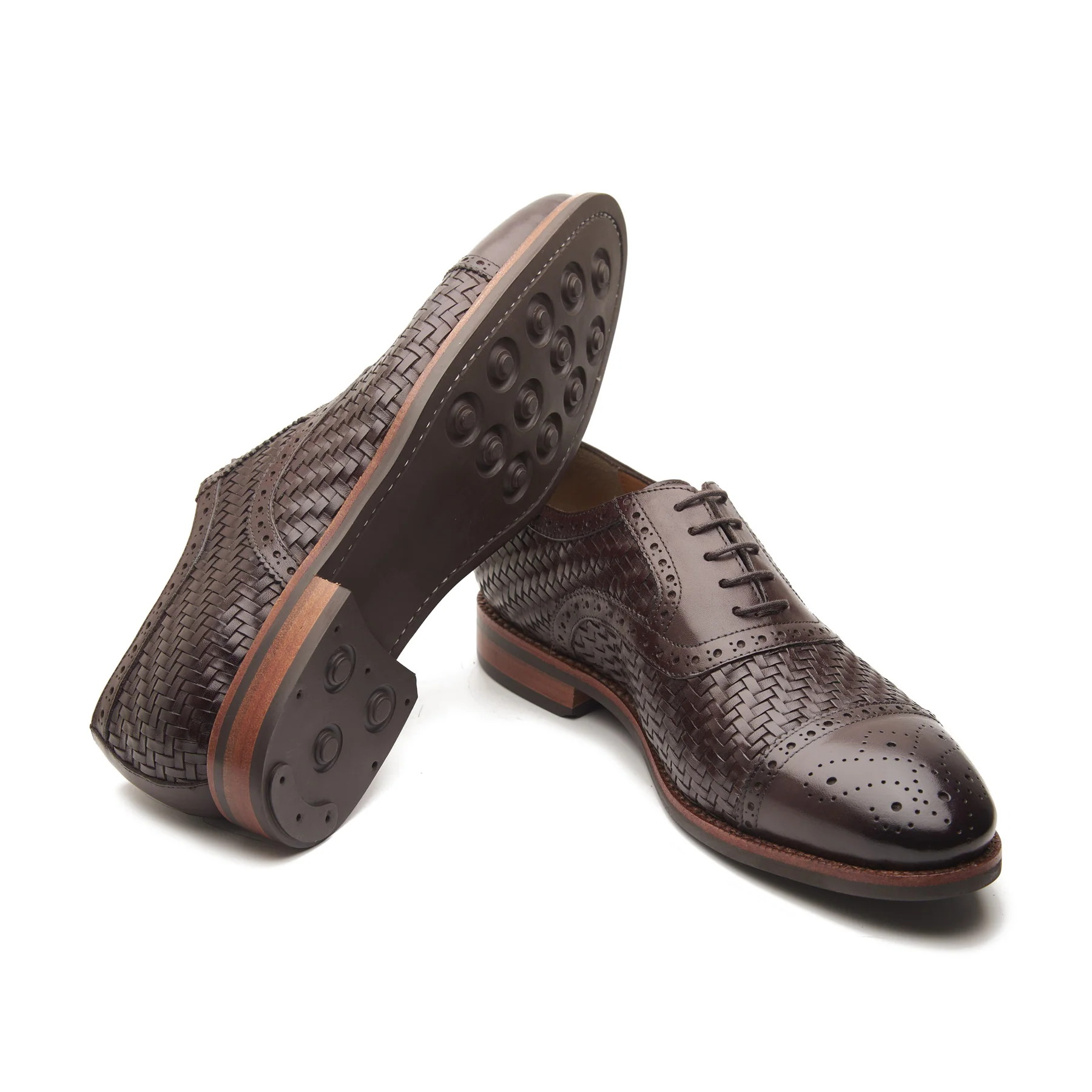 Schulz, Woven Leather Oxford - Brown | Hand Welted | Classics Collection - Image 5