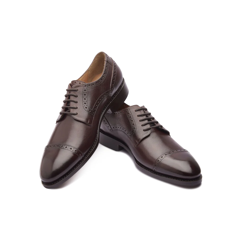 Stefano, Captoe Derby - Brown | Hand Welted | Classics Collection - Image 4
